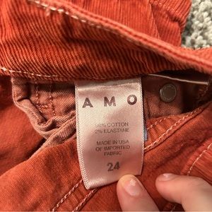 Vibrant Scarlet-Orange Straight Pants